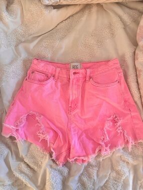 Urban outfitters pink denim shorts